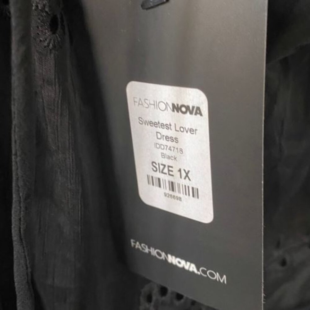 ✨️✨️ Host Pick✨️✨️ Fashion Nova Sweetest Lover black dress sz 1X NWT - Picture 6 of 6